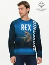 Мужской лонгслив базовый / Dinosaurs Rex 3D