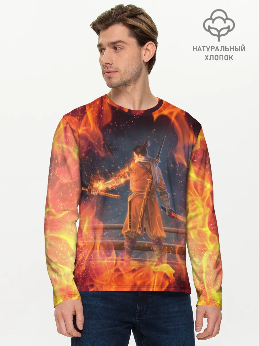 Мужской лонгслив базовый / Warrior | Sekiro shadows die twice