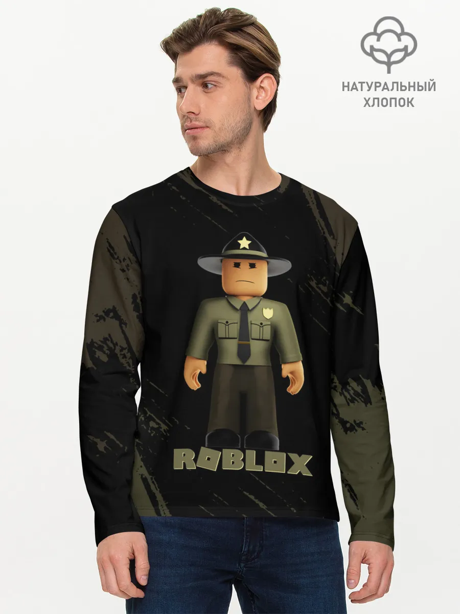 Мужской лонгслив базовый / ШЕРИФ | РОБЛОКС