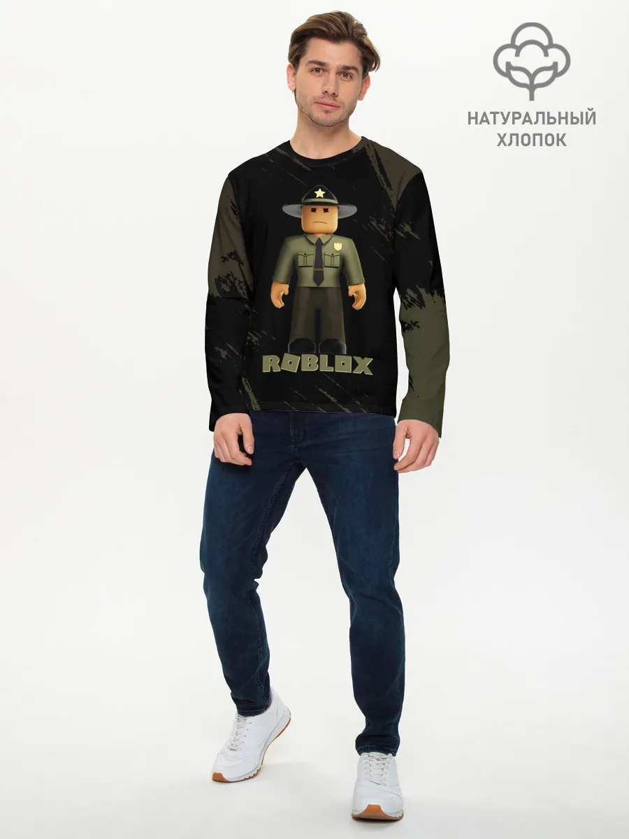 Мужской лонгслив базовый / ШЕРИФ | РОБЛОКС
