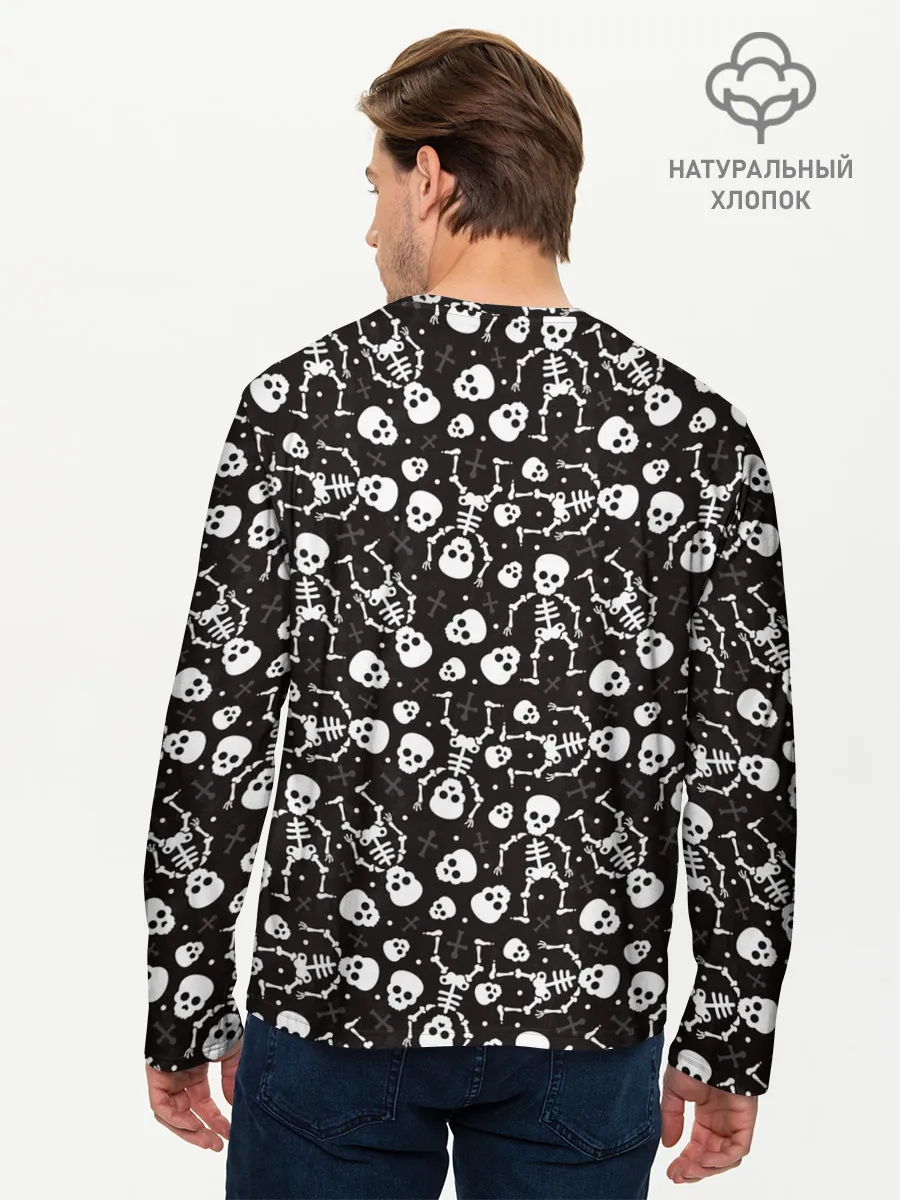 Мужской лонгслив базовый / Скелеты