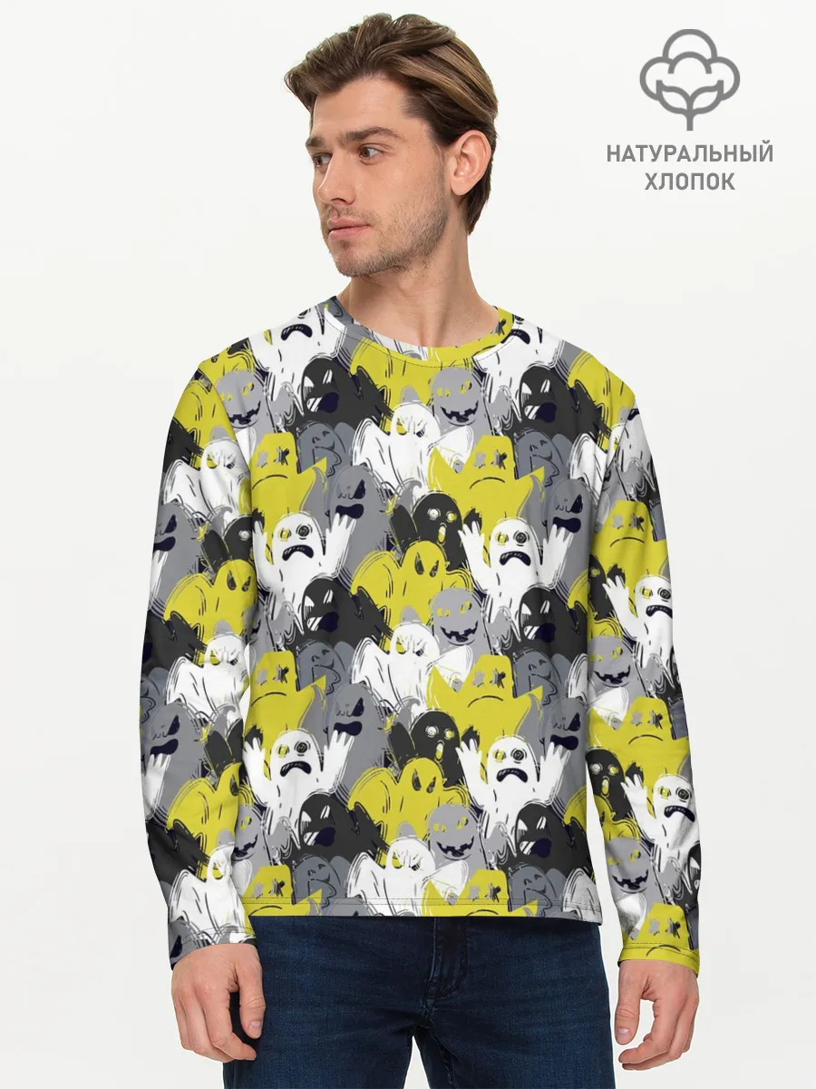 Мужской лонгслив базовый / Привидения