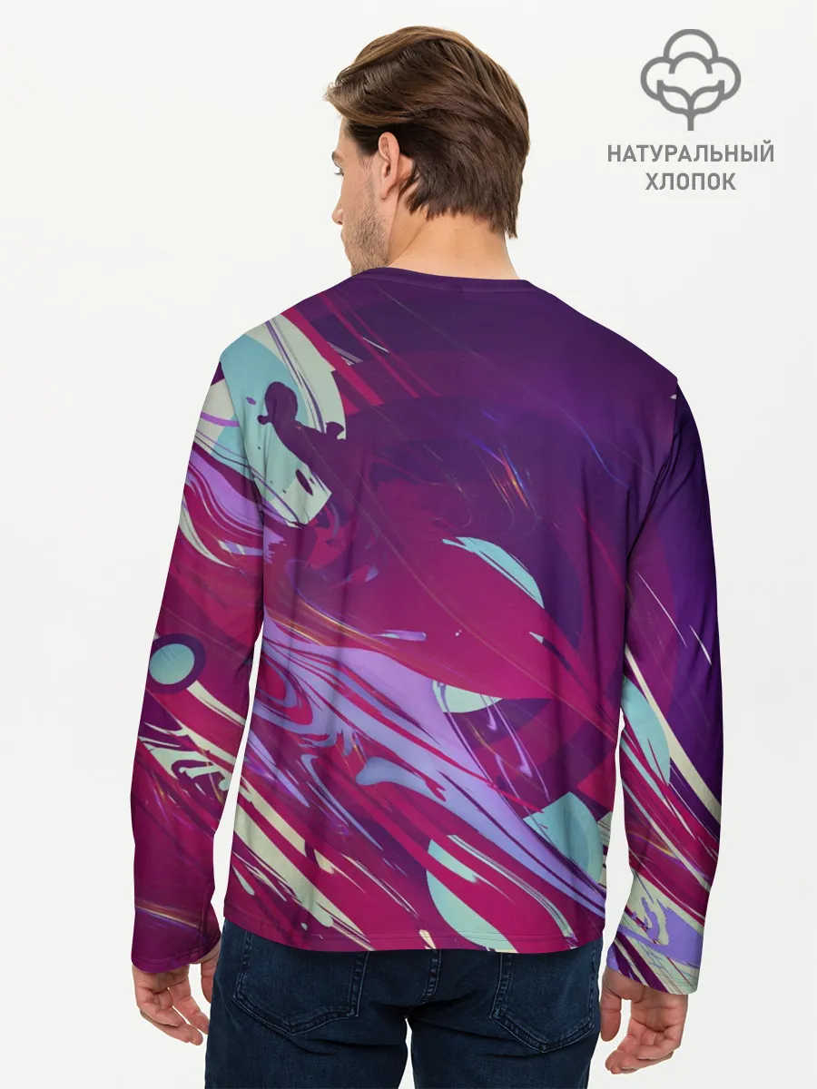 Мужской лонгслив базовый / Мощный градиент