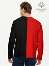 Мужской лонгслив базовый / Smail Black and red