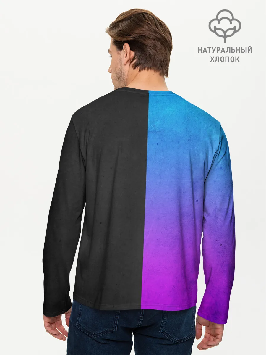Мужской лонгслив базовый / Gradient emoji