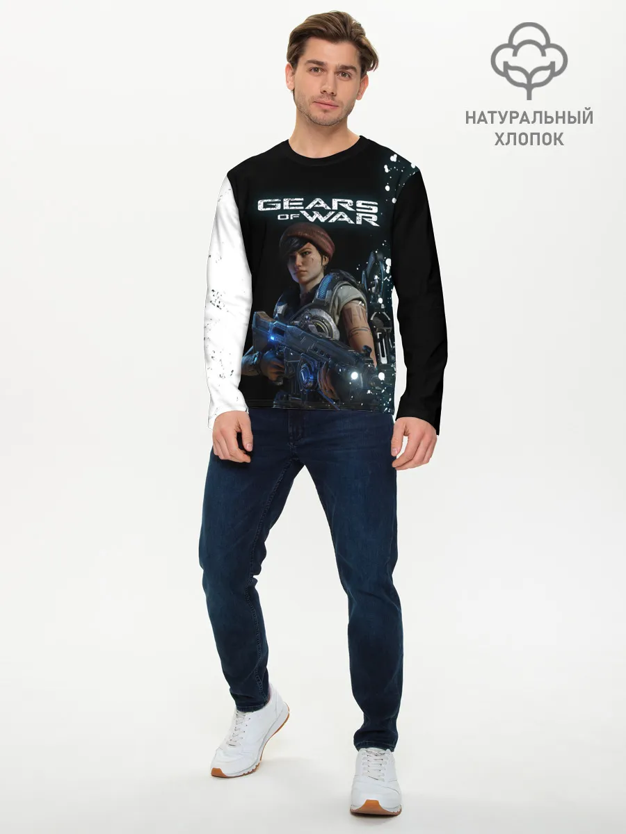 Мужской лонгслив базовый / GEARS OF WAR | ШЕСТЕРЕНКИ