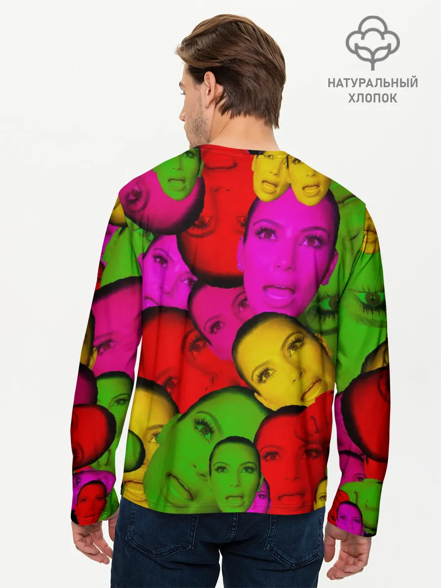Мужской лонгслив базовый / Crazy Kim Kardashian