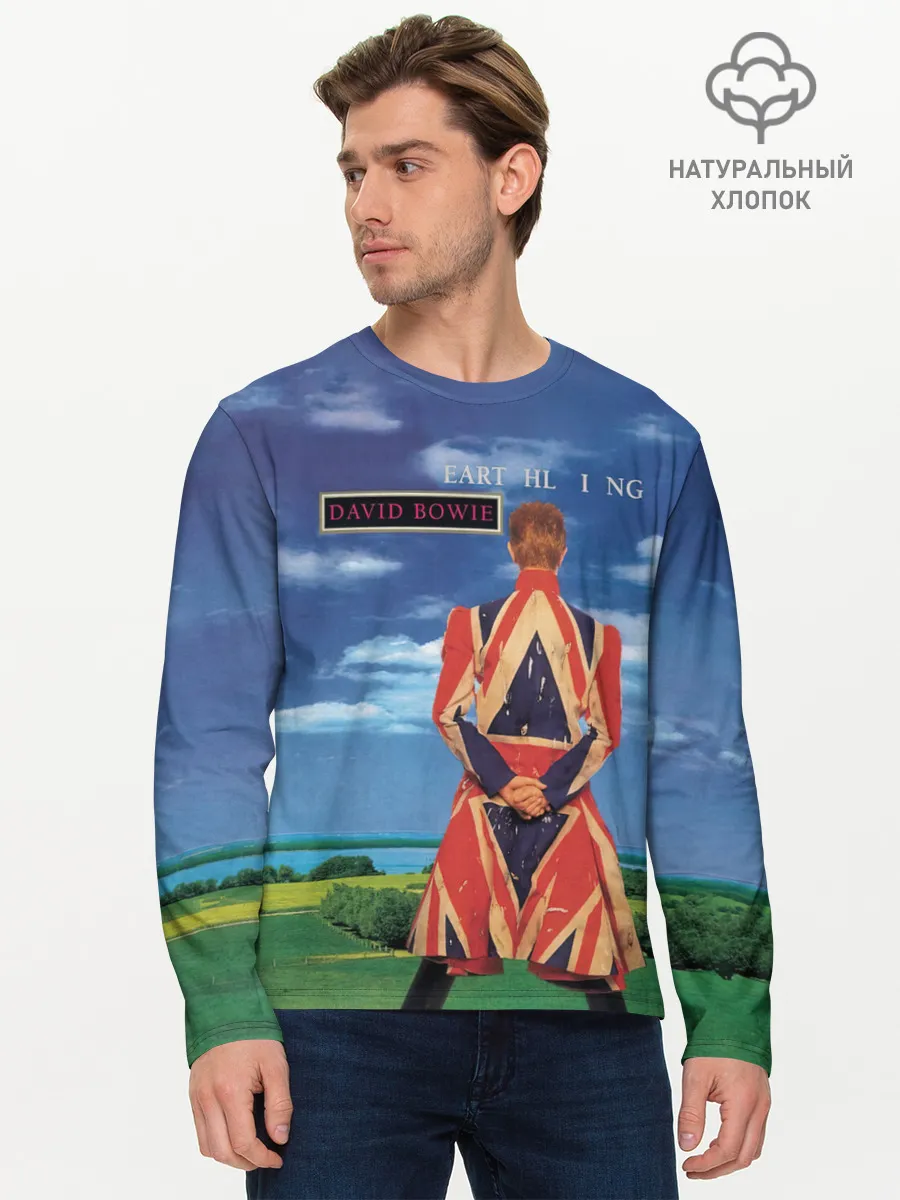 Мужской лонгслив базовый / Earthling - David Bowie