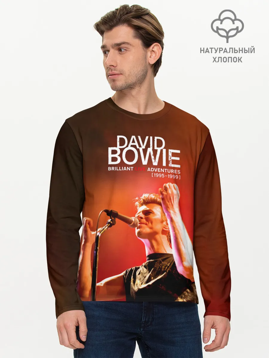Мужской лонгслив базовый / Brilliant Live Adventures - David Bowie