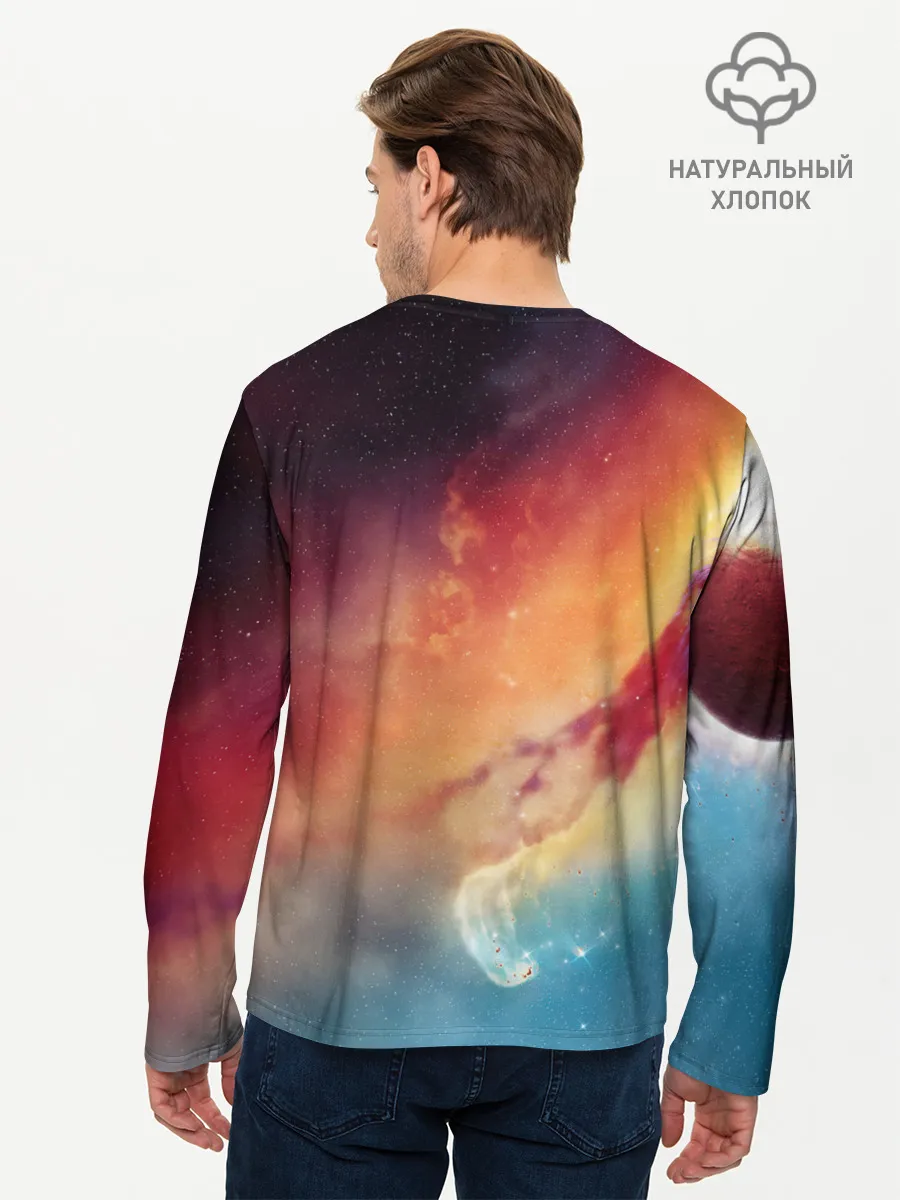 Мужской лонгслив базовый / Space X