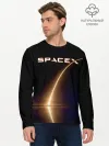 Мужской лонгслив базовый / Space X