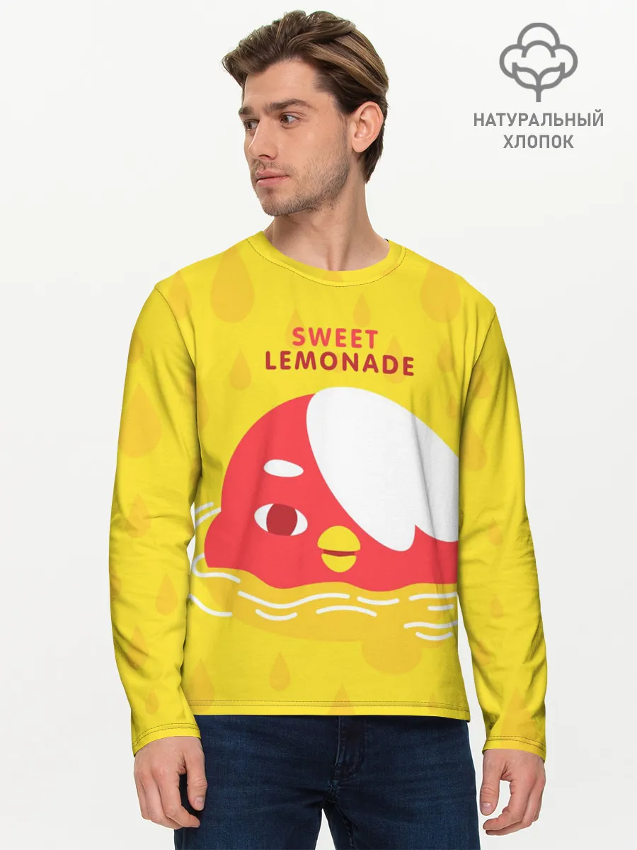 Мужской лонгслив базовый / Sweet lemonade
