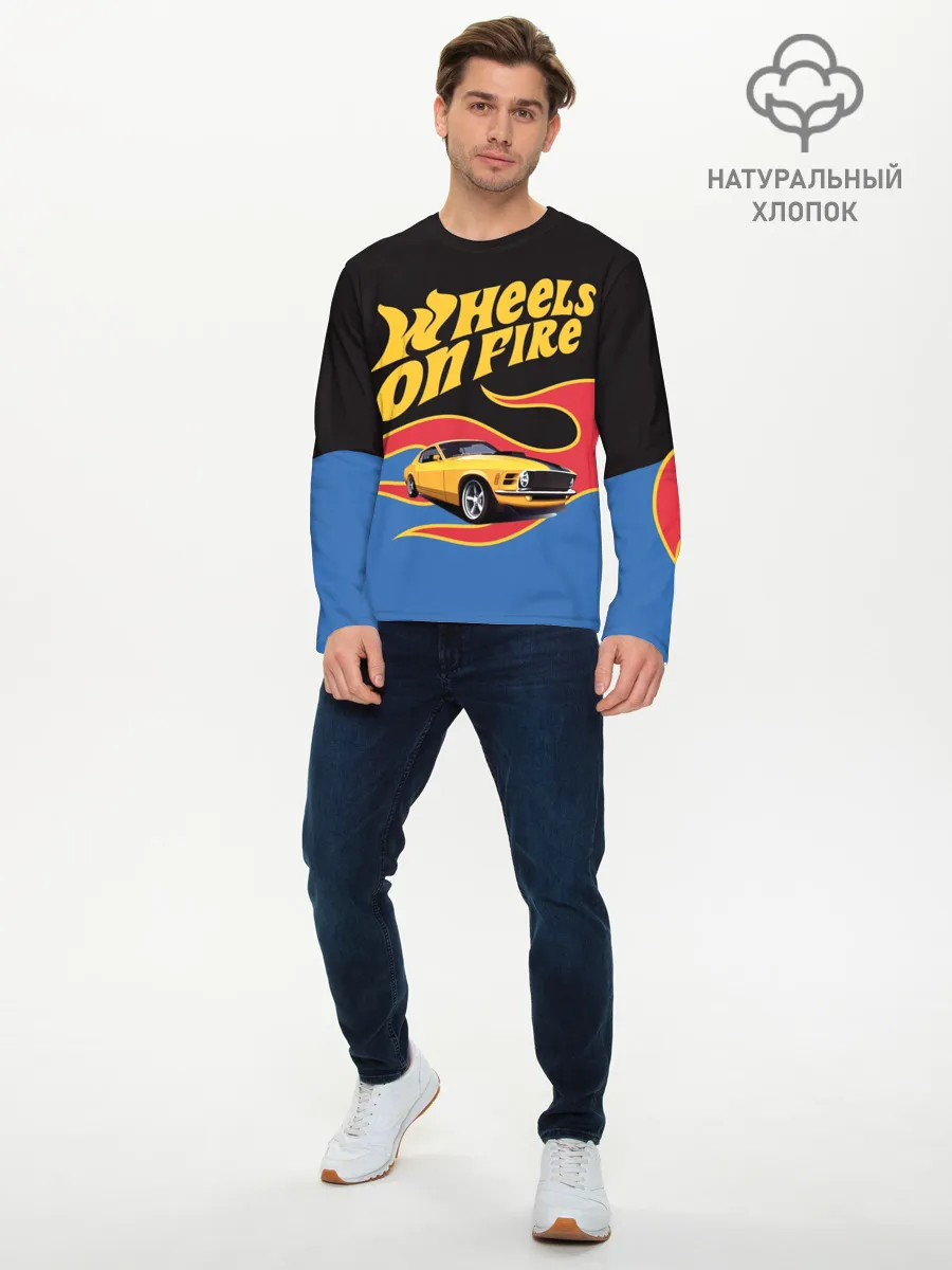 Мужской лонгслив базовый / Hot Wheels. Хот Вилс