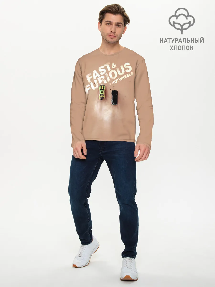 Мужской лонгслив базовый / Hot Wheels. Хот Вилс