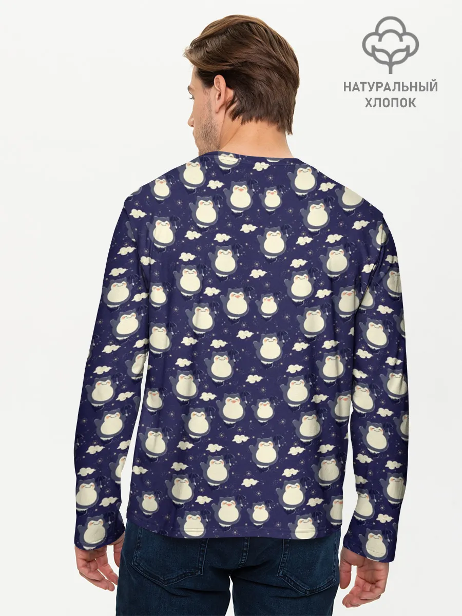 Мужской лонгслив базовый / Мой сосед Тоторо My Neighbor Totoro паттерн