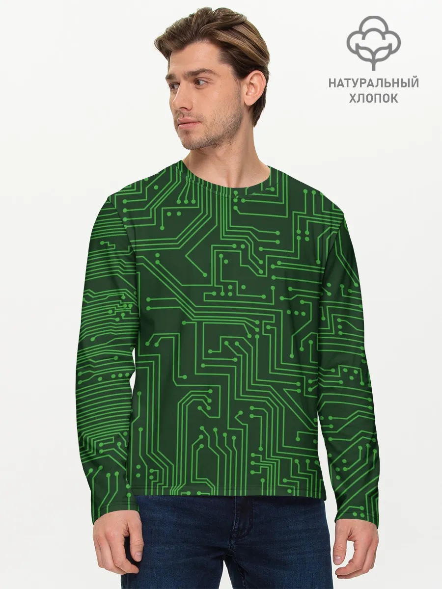 Мужской лонгслив базовый / Печатная плата