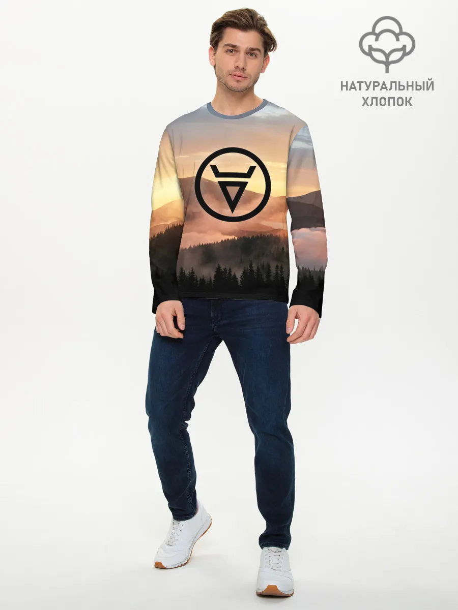 Мужской лонгслив базовый / ВЕЛЕС | РУНЫ | RUNES