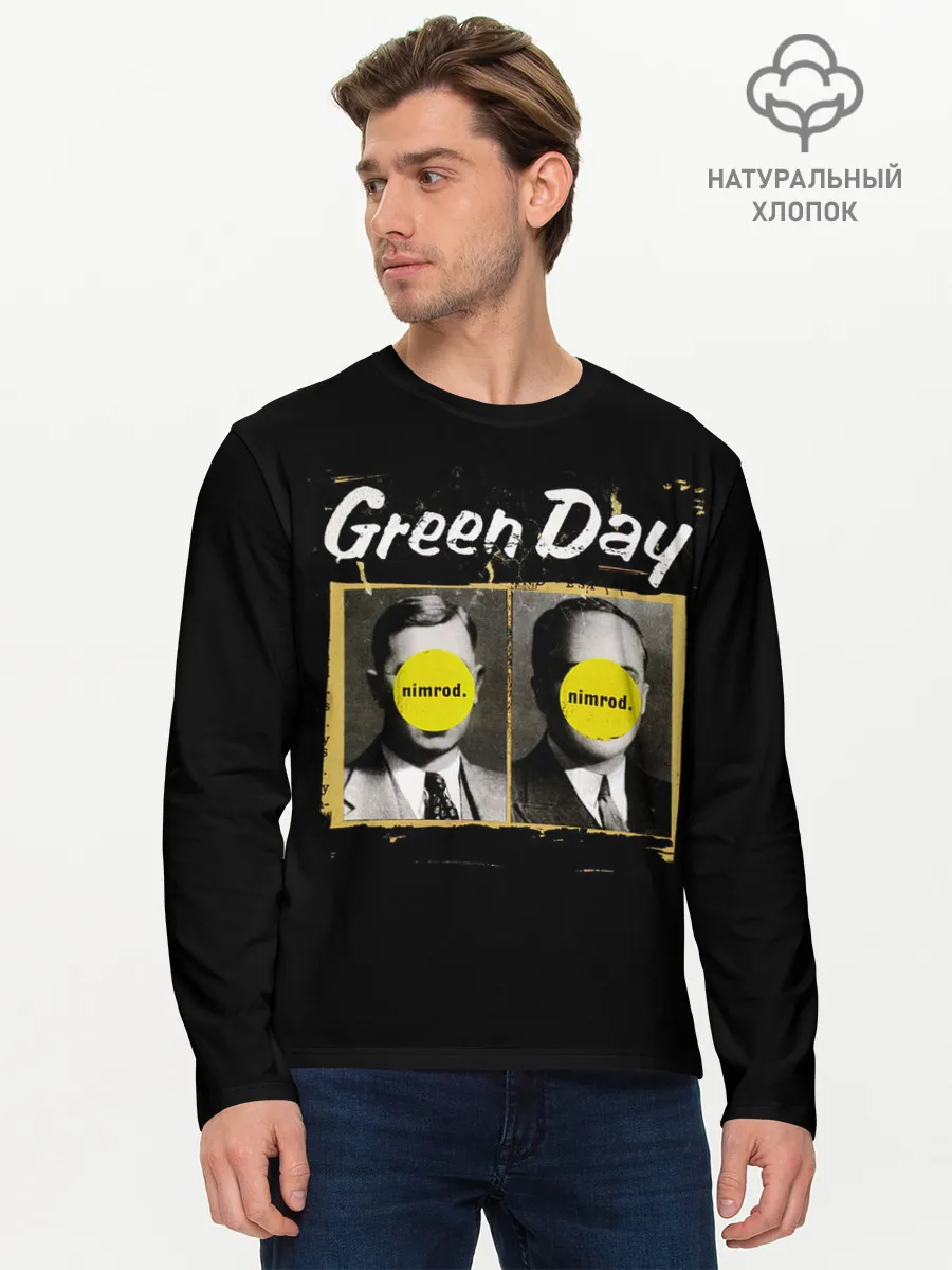 Мужской лонгслив базовый / Nimrod. Green Day