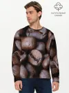 Мужской лонгслив базовый / Кофейные зёрна