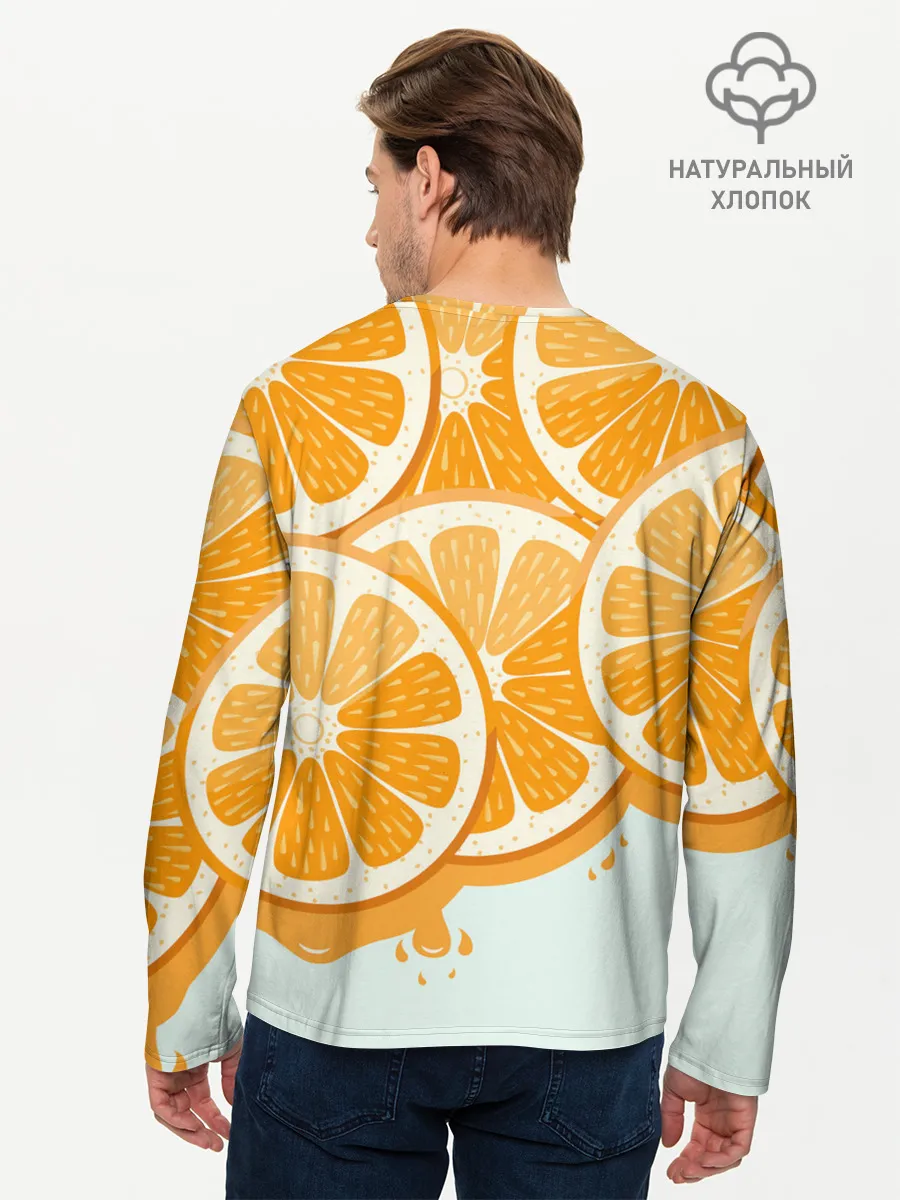 Мужской лонгслив базовый / АПЕЛЬСИН | ORANGE