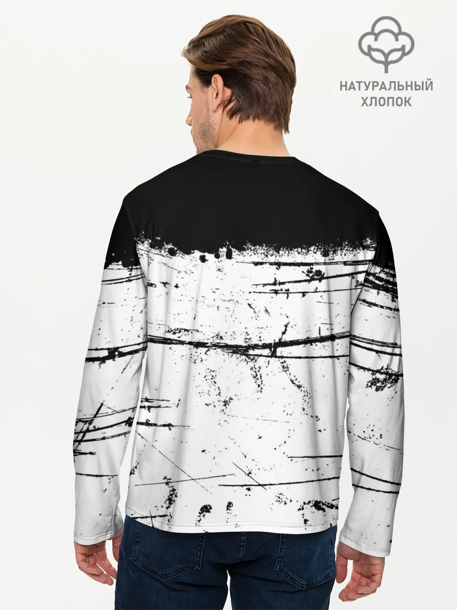 Мужской лонгслив базовый / ИСПАЧКАННЫЙ КРАСКОЙ