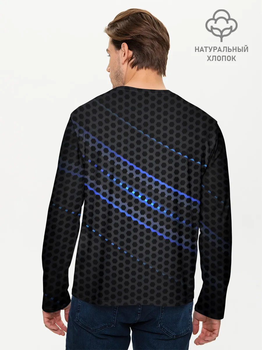 Мужской лонгслив базовый / MERCEDES LOGO NEON