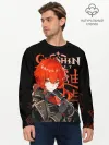 Мужской лонгслив базовый / Дилюк, Genshin Impact