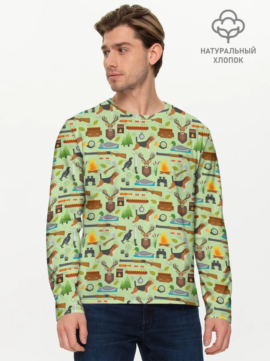 Мужской лонгслив базовый / Охота