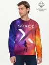 Мужской лонгслив базовый / Space X