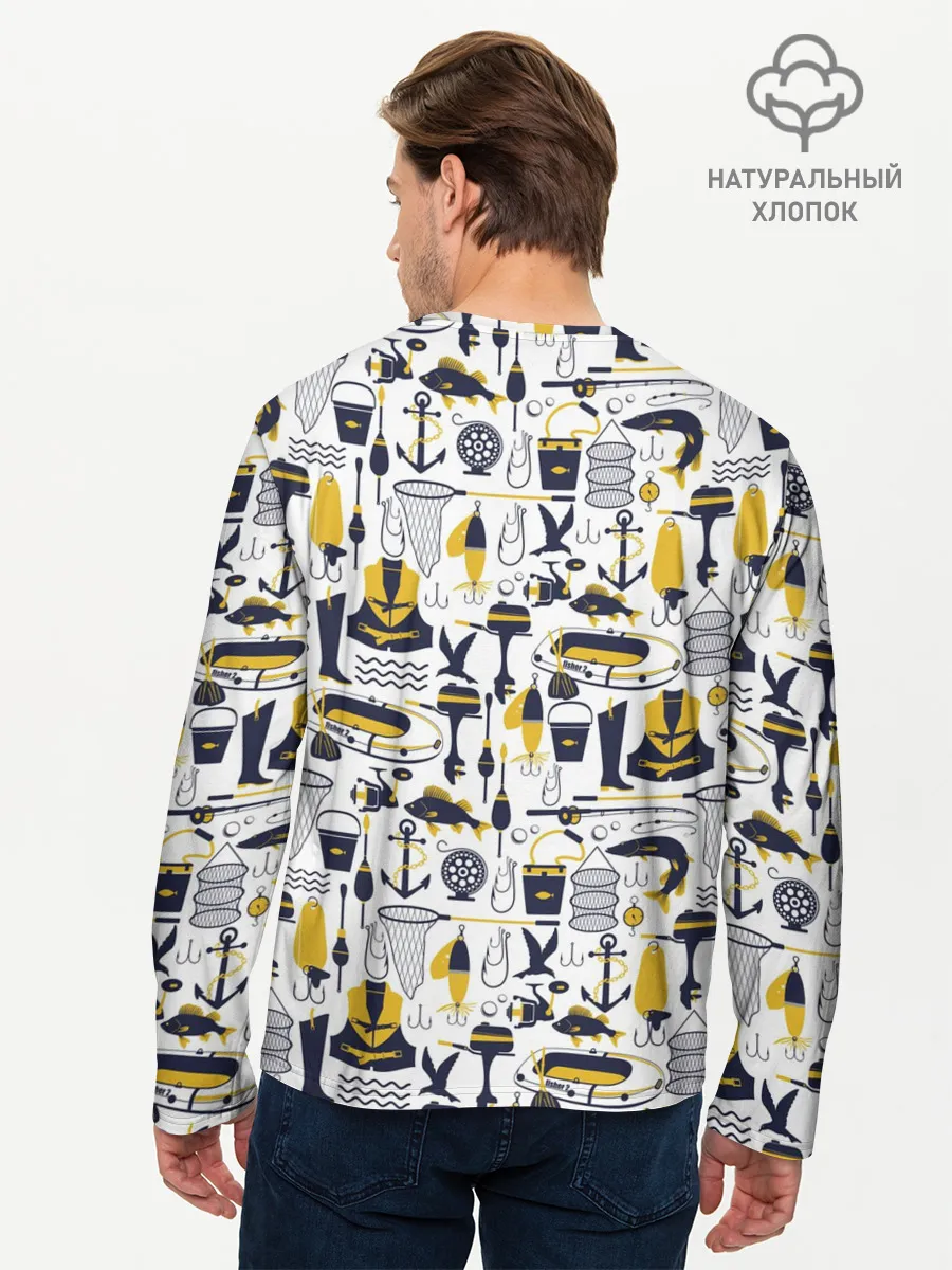 Мужской лонгслив базовый / Рыбалка