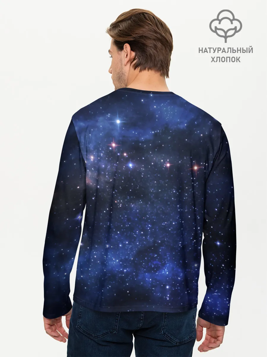 Мужской лонгслив базовый / Space X