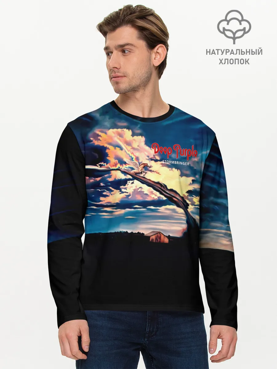 Мужской лонгслив базовый / Deep Purple - Stormbringer