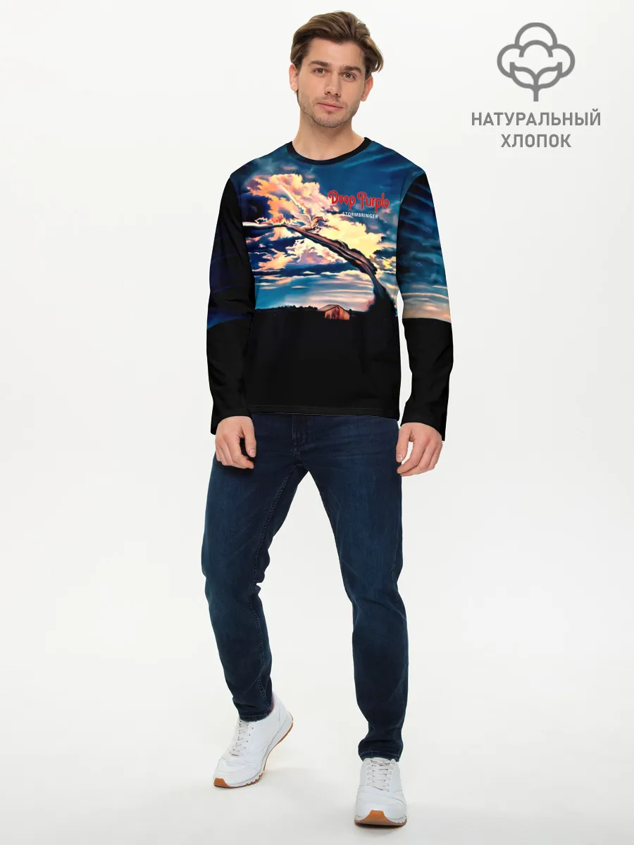 Мужской лонгслив базовый / Deep Purple - Stormbringer
