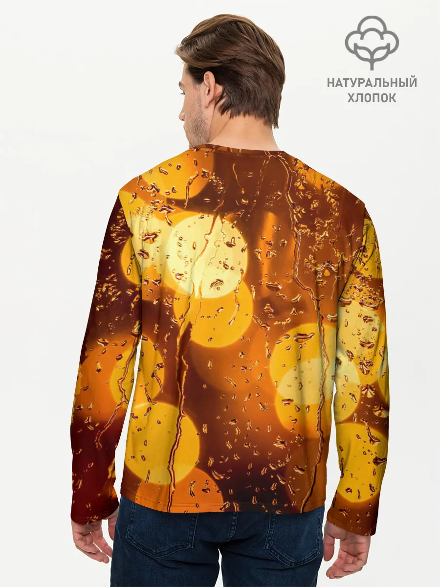 Мужской лонгслив базовый / Дождик золотой