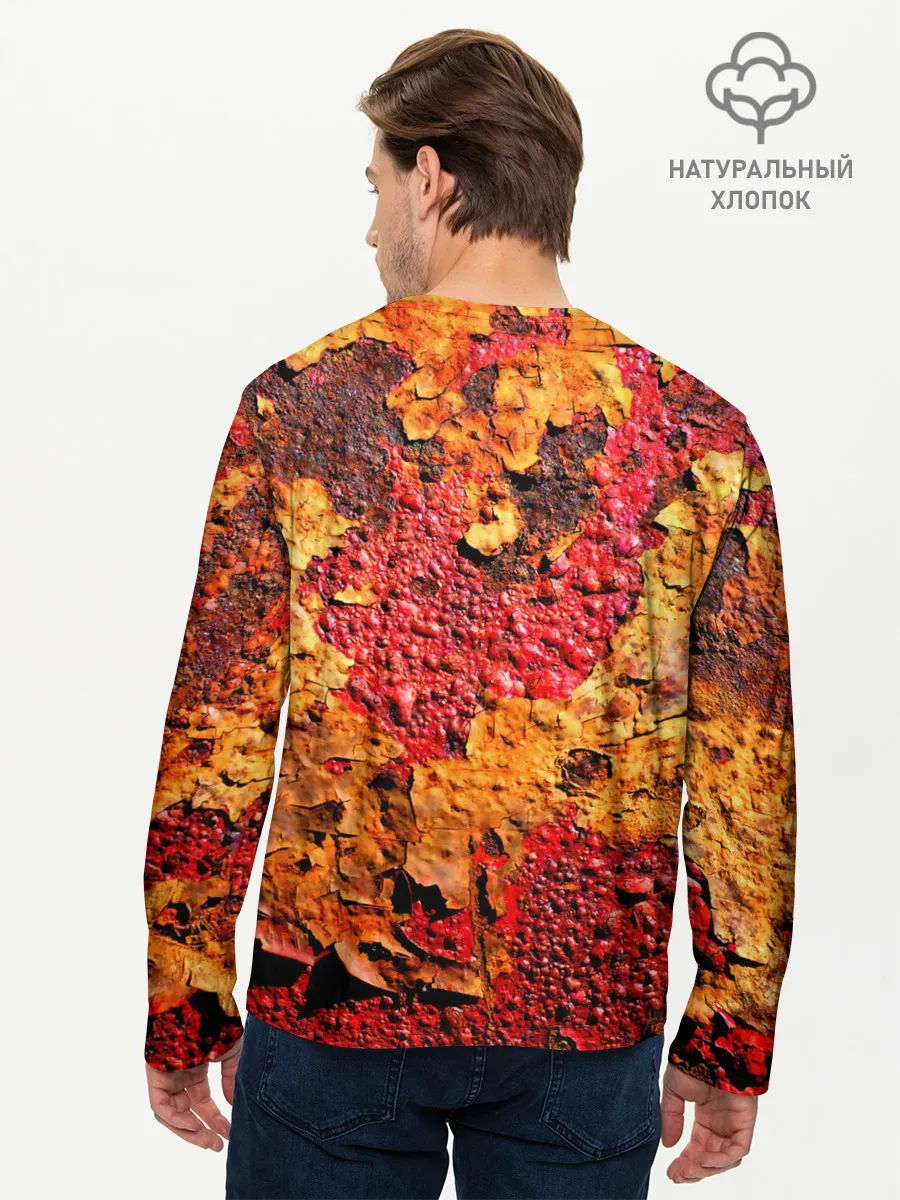 Мужской лонгслив базовый / Живопись коррозии металла