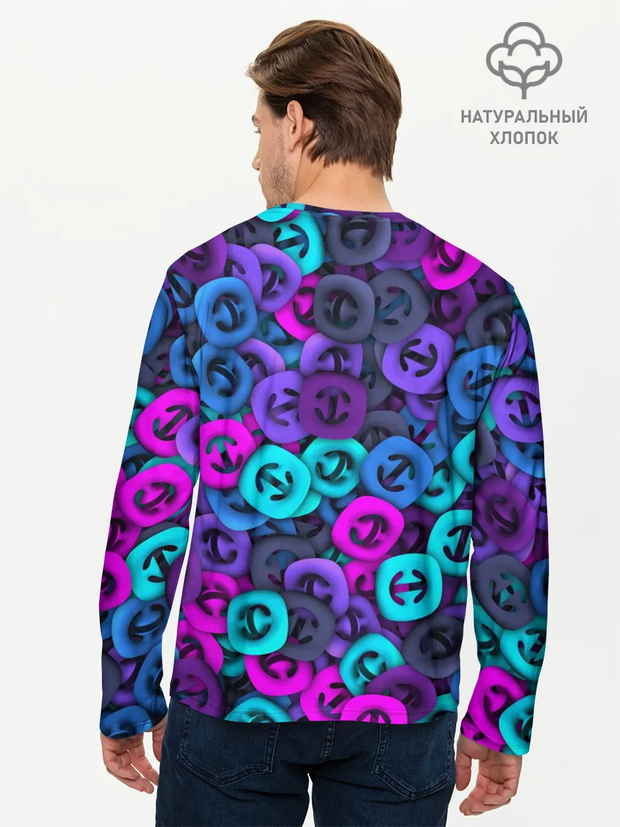 Мужской лонгслив базовый / Неоновые снаперсы