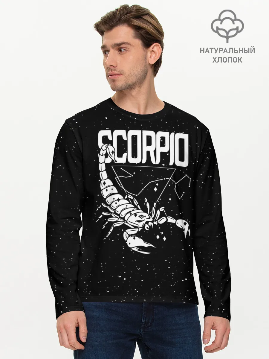 Мужской лонгслив базовый / Dark Scorpio