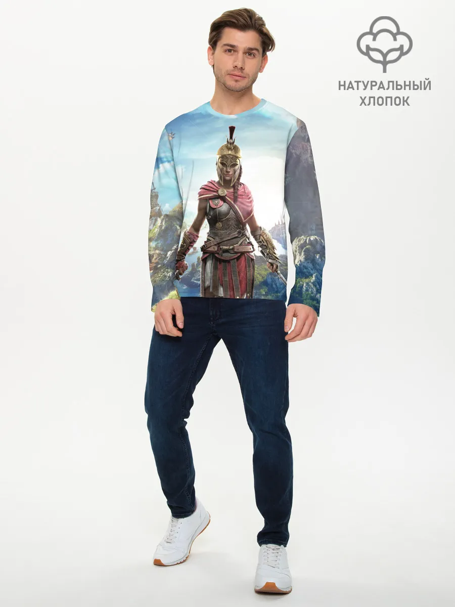 Мужской лонгслив базовый / Воинственная Кассандра