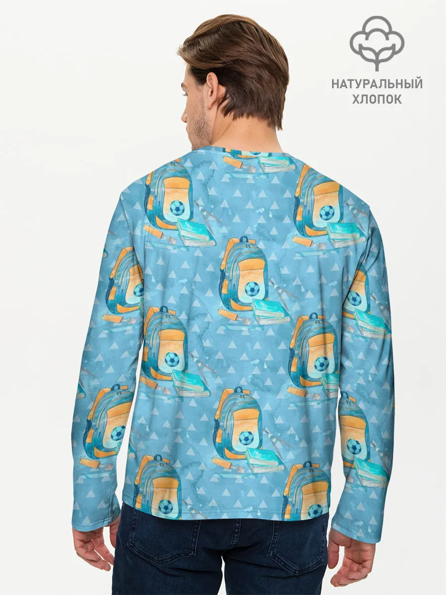 Мужской лонгслив базовый / Школьник - футболист