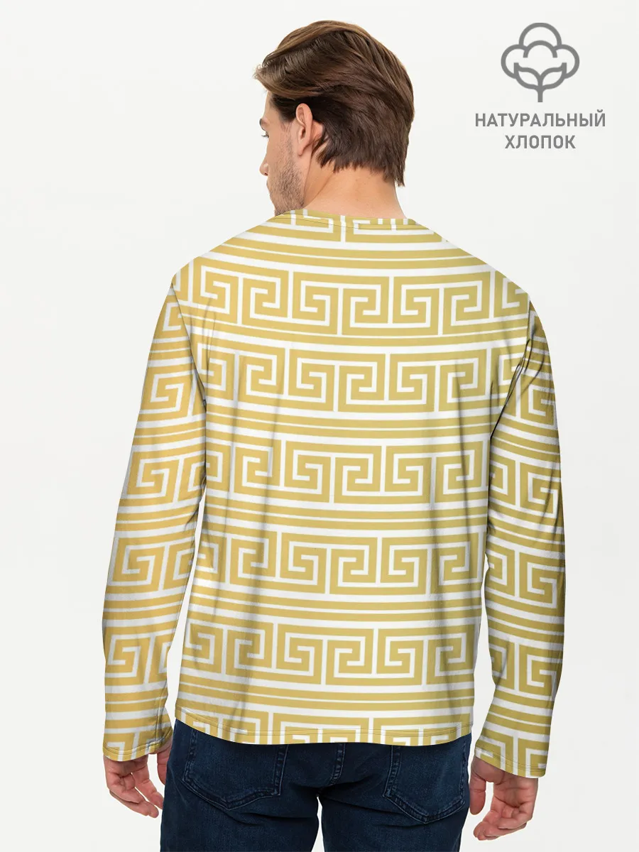 Мужской лонгслив базовый / Орнамент древней Греции