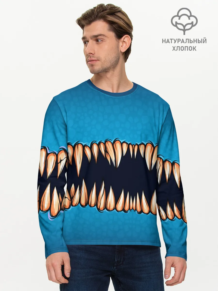 Мужской лонгслив базовый / Зубастая коллекция