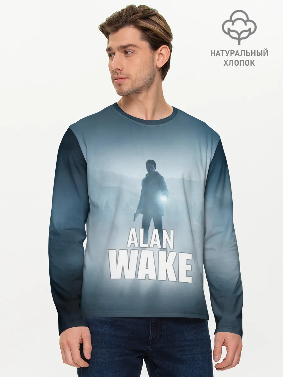 Мужской лонгслив базовый / Alan Wake Video Game Art