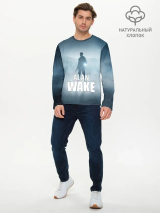 Мужской лонгслив базовый / Alan Wake Video Game Art