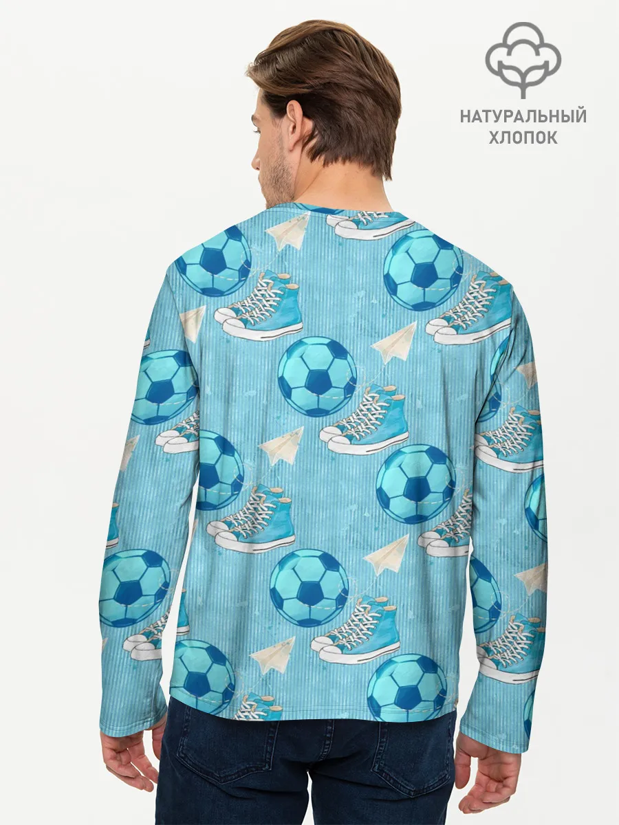 Мужской лонгслив базовый / Юный футболист