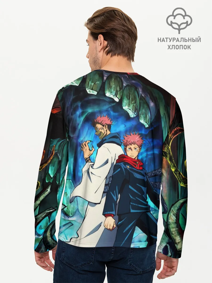 Мужской лонгслив базовый / Магическая битва, Итадори и Сукуна