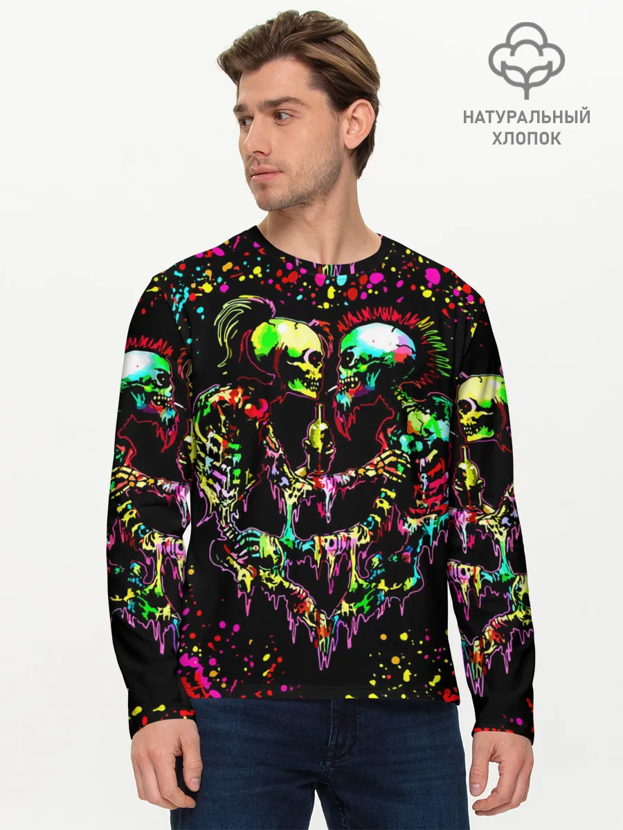 Мужской лонгслив базовый / Адская любовь