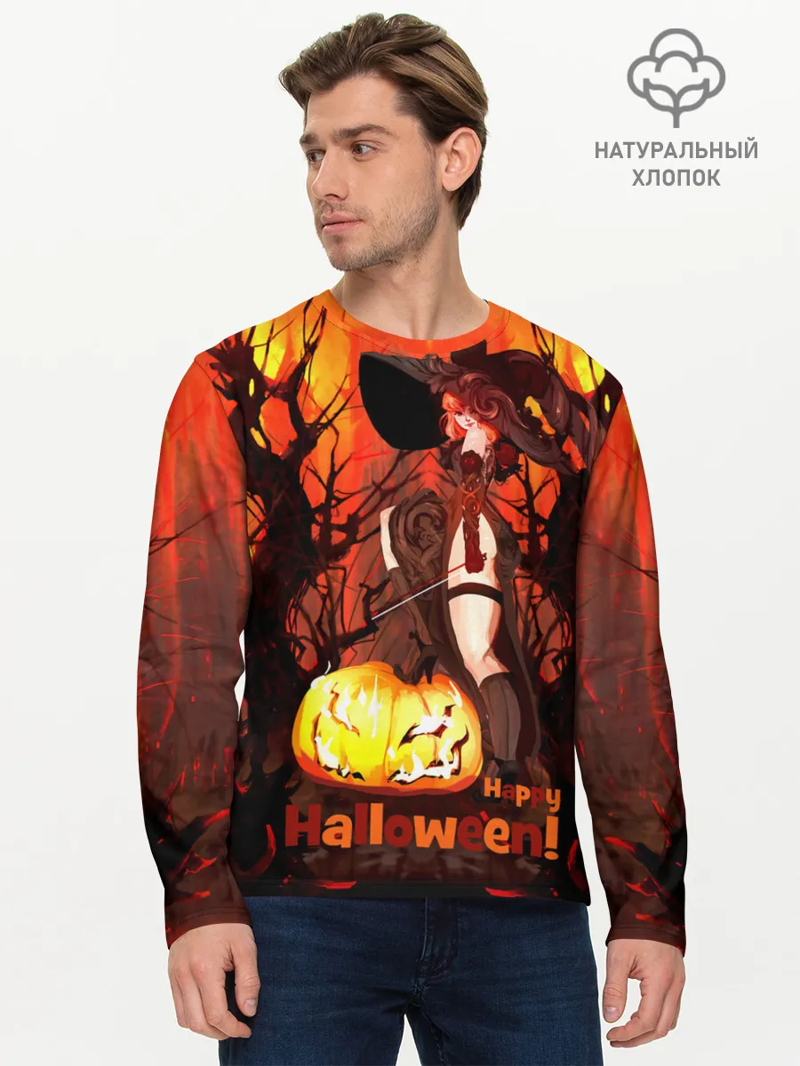 Мужской лонгслив базовый / Колдунья со смычком