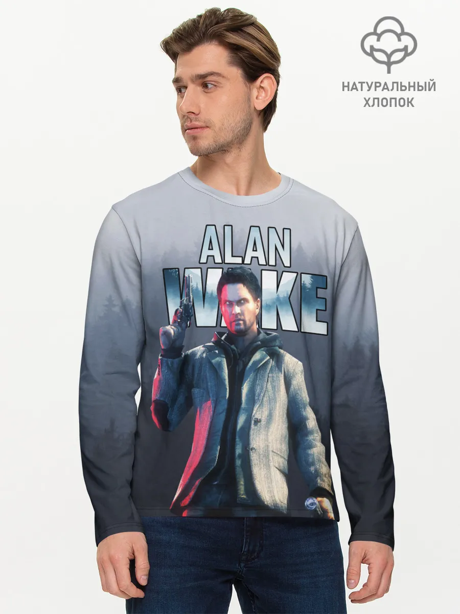Мужской лонгслив базовый / Алан Уэйк / Alan Wake