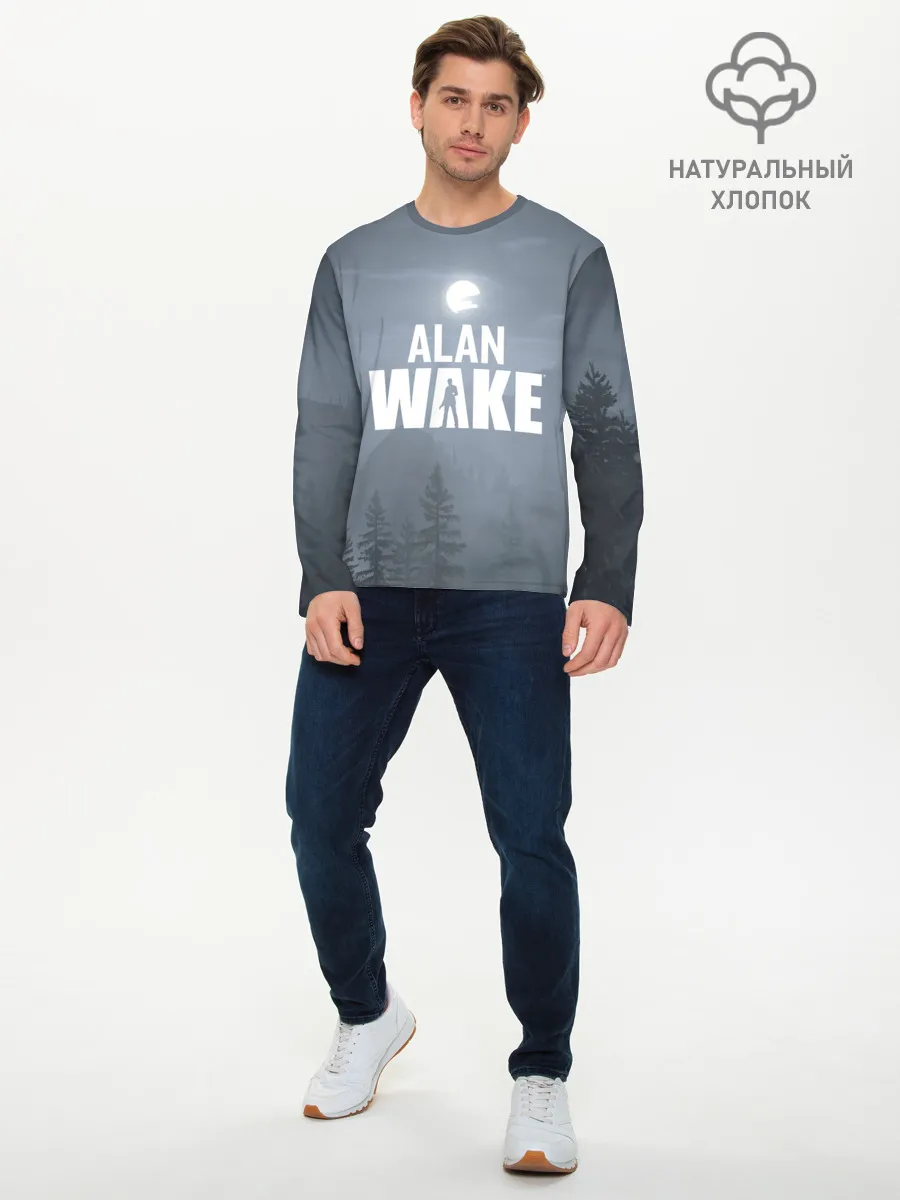 Мужской лонгслив базовый / Алан Уэйк: Полнолуние