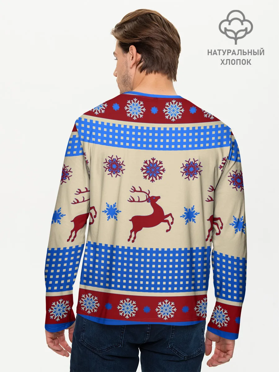 Мужской лонгслив базовый / Новогодняя 2022